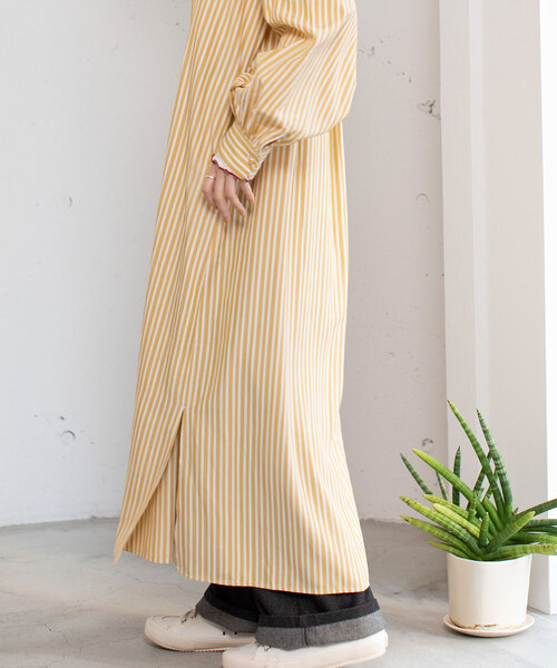 POU DOU DOU（プードゥドゥ）の「バンドカラープルオーバーワンピース（ワンピース・レディース・イエロー/ブルー/オフホワイト・M）」の22枚目の写真