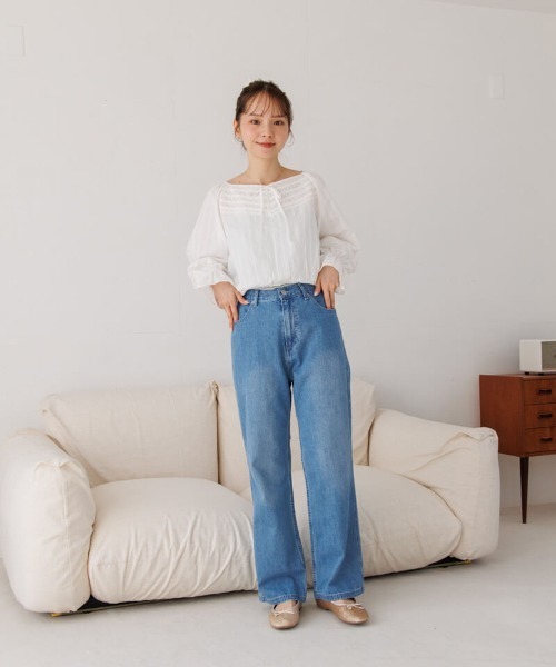 flower（フラワー）の「レースバルーントップ（シャツ/ブラウス・レディース・ホワイト/ブルー・FREE）」の21枚目の写真