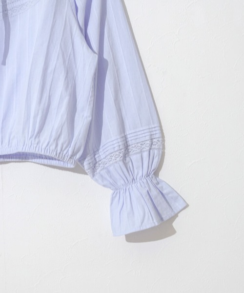 flower（フラワー）の「レースバルーントップ（シャツ/ブラウス・レディース・ホワイト/ブルー・FREE）」の6枚目の写真