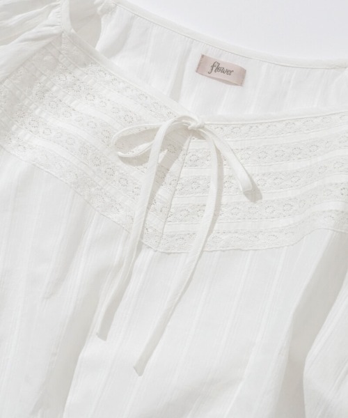 flower（フラワー）の「レースバルーントップ（シャツ/ブラウス・レディース・ホワイト/ブルー・FREE）」の11枚目の写真
