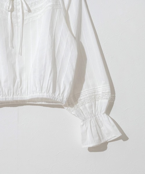 flower（フラワー）の「レースバルーントップ（シャツ/ブラウス・レディース・ホワイト/ブルー・FREE）」の12枚目の写真