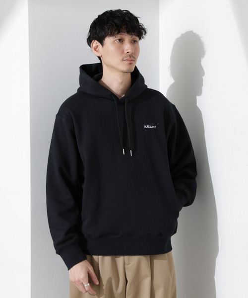 NANO universe（ナノユニバース）の「「KELTY×NANO universe」ミニロゴスウェットパーカー（パーカー・メンズ・ブラック/グレー・S/M/L）」の4枚目の写真