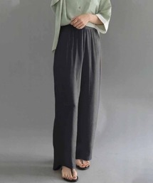 スラブ楊柳ストレートパンツ