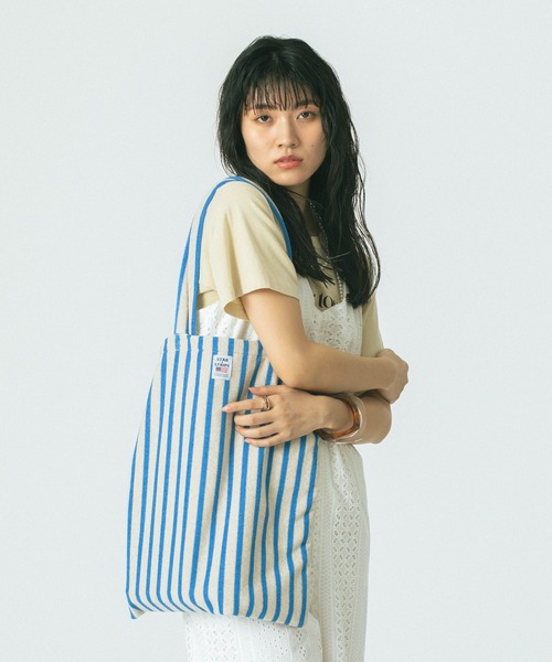 ROSE BUD(ローズバッド)の「(STARSTRIPE)TOTE BAG(トートバッグ・レディース・イエロー/ピンク/ブルー・ONE SIZE)」の4枚目の写真