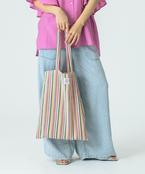 ROSE BUD(ローズバッド)の「(STARSTRIPE)TOTE BAG(トートバッグ・レディース・イエロー/ピンク/ブルー・ONE SIZE)」の8枚目の写真