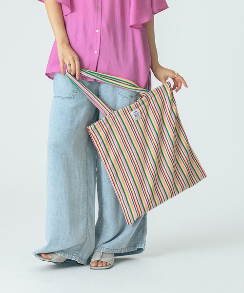 ROSE BUD(ローズバッド)の「(STARSTRIPE)TOTE BAG(トートバッグ・レディース・イエロー/ピンク/ブルー・ONE SIZE)」の9枚目の写真