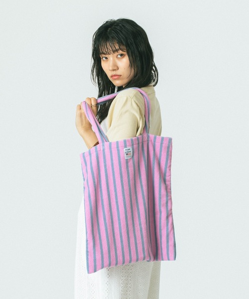 ROSE BUD(ローズバッド)の「(STARSTRIPE)TOTE BAG(トートバッグ・レディース・イエロー/ピンク/ブルー・ONE SIZE)」の14枚目の写真