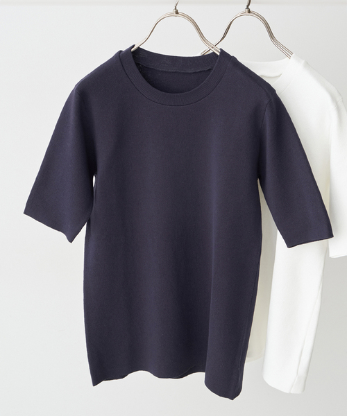 Spick and Span　レース装飾ニット　ロング　黒 Spick and Span｜スピック＆スパンのニット／セーター
