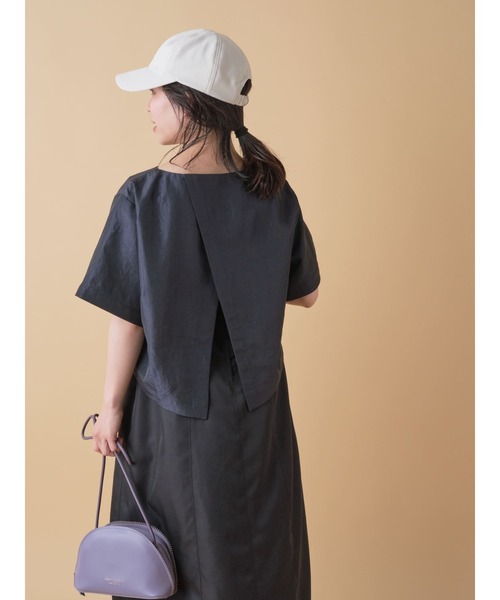 COHINA（コヒナ）の「クロススリットコクーンスカートセット 【低身長・小柄女性】（ワンピース・レディース・ネイビー・XS/S）」の10枚目の写真