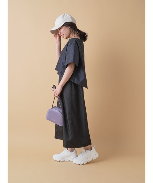 COHINA（コヒナ）の「クロススリットコクーンスカートセット 【低身長・小柄女性】（ワンピース・レディース・ネイビー・XS/S）」の7枚目の写真