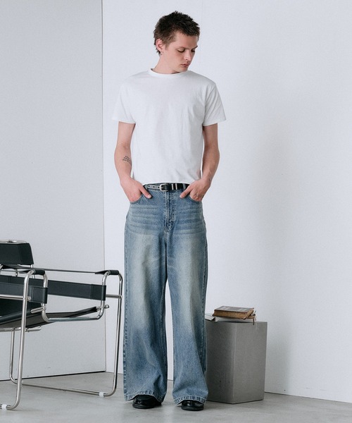 セール】wide baggy denim pants/ワイドバギーデニムパンツ（デニム 