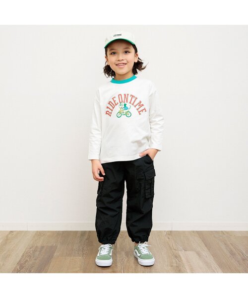 BREEZE（ブリーズ）の「【ジュニア対応】シャカカーゴパンツ（カーゴパンツ・キッズ・ブラック/ブルー/キナリ/ピンク/ライム・80/90/100/110/120/130/140/150）」の6枚目の写真