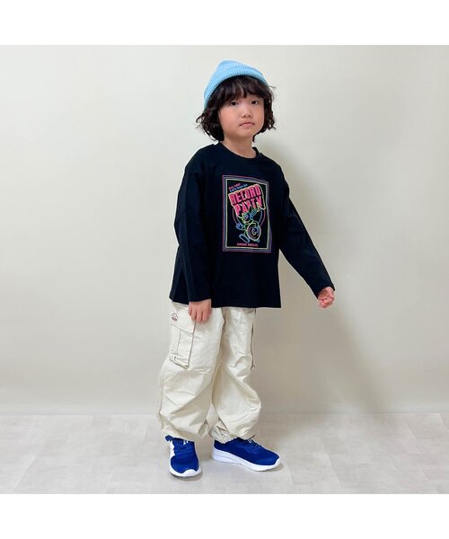 BREEZE（ブリーズ）の「【ジュニア対応】シャカカーゴパンツ（カーゴパンツ・キッズ・ブラック/ブルー/キナリ/ピンク/ライム・80/90/100/110/120/130/140/150）」の14枚目の写真