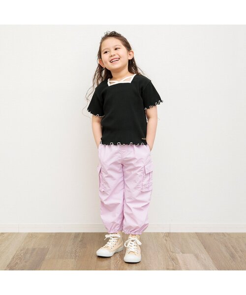 BREEZE（ブリーズ）の「【ジュニア対応】シャカカーゴパンツ（カーゴパンツ・キッズ・ブラック/ブルー/キナリ/ピンク/ライム・80/90/100/110/120/130/140/150）」の15枚目の写真