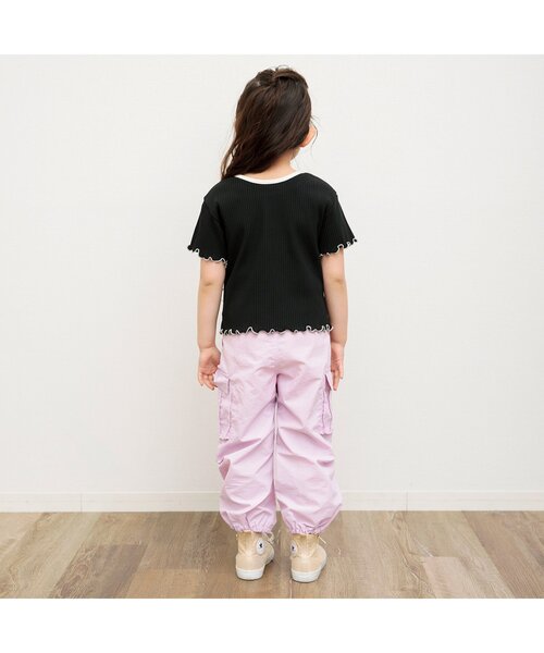 BREEZE（ブリーズ）の「【ジュニア対応】シャカカーゴパンツ（カーゴパンツ・キッズ・ブラック/ブルー/キナリ/ピンク/ライム・80/90/100/110/120/130/140/150）」の16枚目の写真