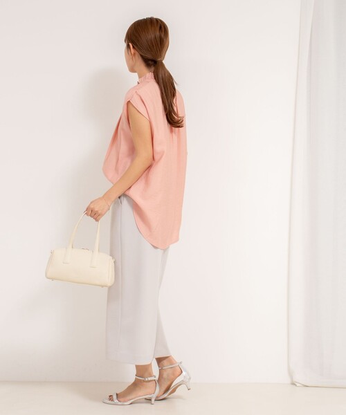 NOLLEY’S（ノーリーズ）の「《セットアップ対応》ウォッシャブルニットジョーゼットタイトミディスカート（スカート・レディース・ブラック/オフホワイト/グレイッシュベージュ・34/36/38/40）」の12枚目の写真