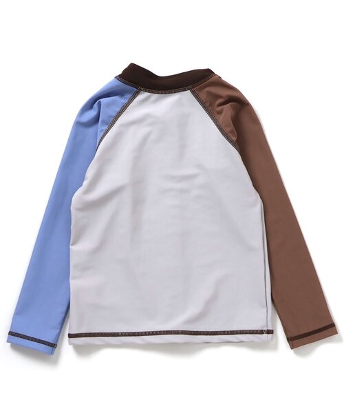 apres les cours（アプレレクール）の「バイカラーラッシュガード（ラッシュガード・キッズ・アイボリー/ライトグレー・80/90/100/110/120/130）」の20枚目の写真