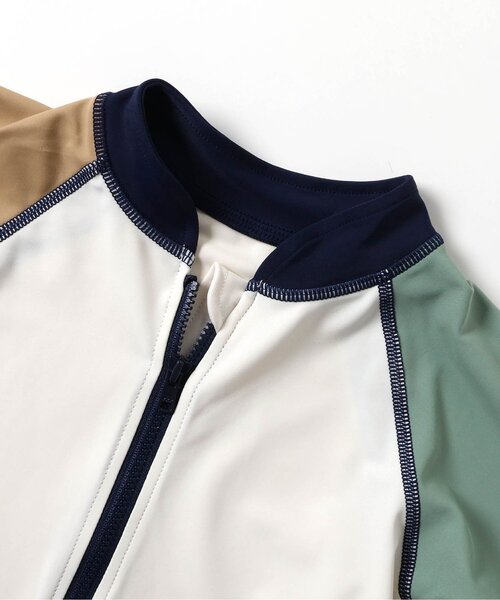 apres les cours（アプレレクール）の「バイカラーラッシュガード（ラッシュガード・キッズ・アイボリー/ライトグレー・80/90/100/110/120/130）」の21枚目の写真