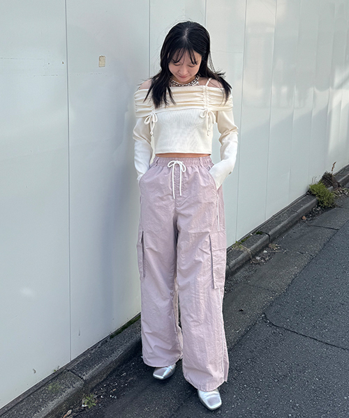 Mi-je（ミジェ）の「サイドラインカーゴパンツ【韓国ファッション】（その他パンツ・レディース・ピンク/ライトグレー/カーキ・M/S）」の19枚目の写真