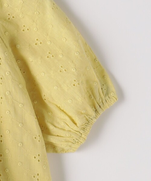 green label relaxing（グリーンレーベルリラクシング）の「バルーンスリーブ ブラウス  / キッズ  100cm-130cm（シャツ/ブラウス・キッズ・ライム/オフホワイト・120cm/110cm/130cm/100cm）」の7枚目の写真