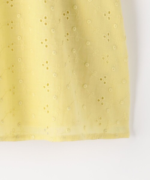 green label relaxing（グリーンレーベルリラクシング）の「バルーンスリーブ ブラウス  / キッズ  100cm-130cm（シャツ/ブラウス・キッズ・ライム/オフホワイト・120cm/110cm/130cm/100cm）」の8枚目の写真