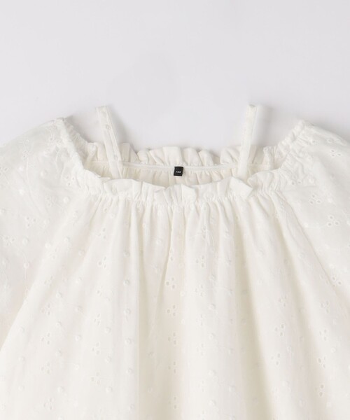 green label relaxing（グリーンレーベルリラクシング）の「バルーンスリーブ ブラウス  / キッズ  100cm-130cm（シャツ/ブラウス・キッズ・ライム/オフホワイト・120cm/110cm/130cm/100cm）」の11枚目の写真
