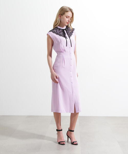 PINKY&DIANNE（ピンキーアンドダイアン）の「◆[URBAN PRECIOUS] レースアクセントワンピース（ワンピース・レディース・ホワイト系その他2/パープル系その他・36/38）」の18枚目の写真
