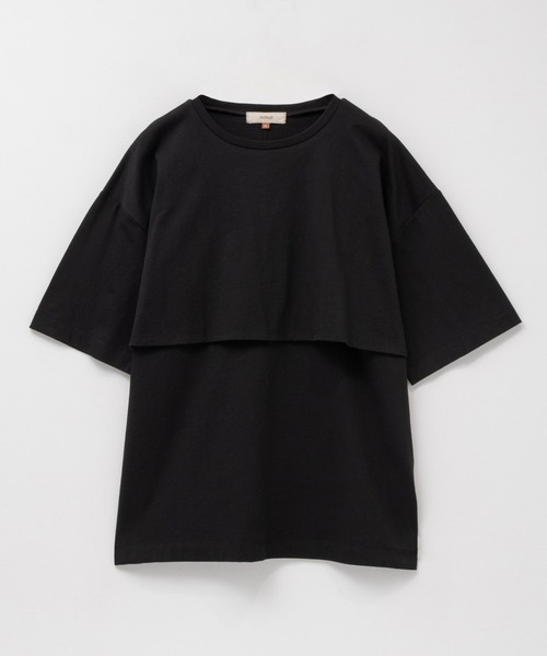 HusHusH(ハッシュアッシュ)の「HusHusH レイヤードフリルプルオーバー デザインTシャツ(Tシャツ/カットソー・レディース・ブラック/オフホワイト/チャコールグレー・M/L)」の20枚目の写真