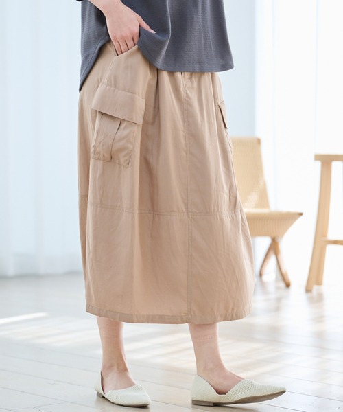 Arnold Palmer（アーノルドパーマー）の「カーゴポケット コクーンスカート（スカート・レディース・チャコールグレー/ベージュ・S/L/M）」の13枚目の写真