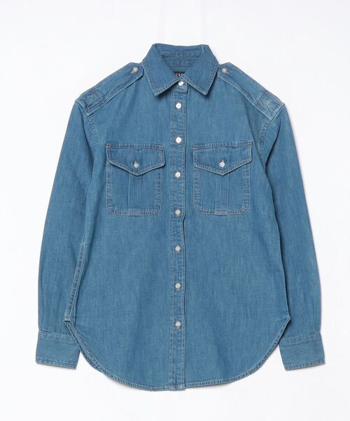 美品　ラルフローレン　スリムフィット デニムシャツ M 三越伊勢丹 | DOUBLE RL RALPH LAUREN/ダブル アール エル