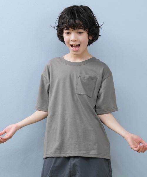 Hurley (ハーレー)の「Hurley/ハーレー SQUARE LOGO OVRSZD SS TEE キッズ Tシャツ BCSS251087(Tシャツ/カットソー・キッズ・グレイッシュベージュ/ブラック/ホワイト・130cm/140cm/150cm/160cm)」の1枚目の写真