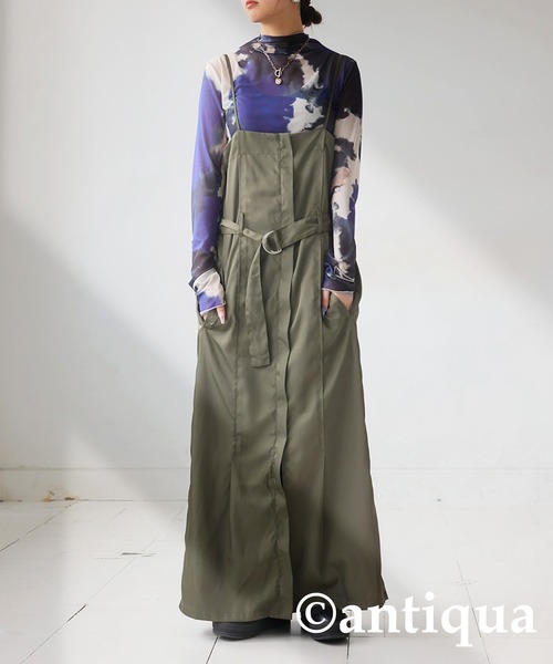 水彩柄シアートップス（Tシャツ/カットソー）｜antiqua（アンティカ