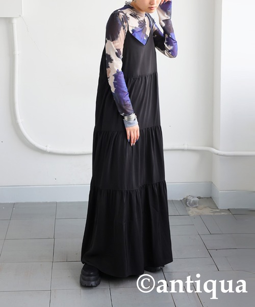 antiqua(アンティカ)の「水彩柄シアートップス(Tシャツ/カットソー・レディース・レッド系その他/ブルー系その他・ONE SIZE)」の6枚目の写真