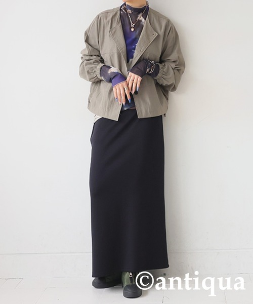 水彩柄シアートップス（Tシャツ/カットソー）｜antiqua（アンティカ