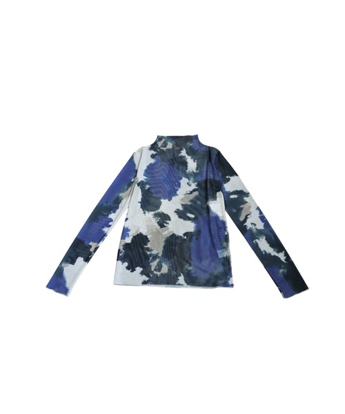 水彩柄シアートップス（Tシャツ/カットソー）｜antiqua（アンティカ