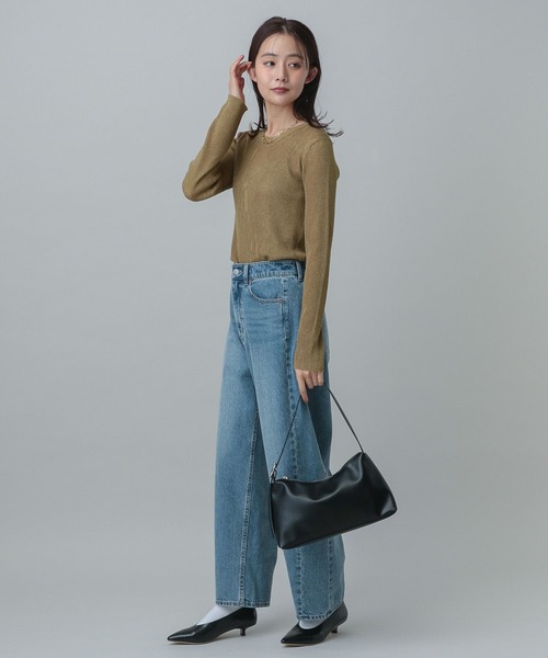GLOBAL WORK（グローバルワーク）の「MATINEE LINE/レヴィータクループルオーバー/321437（ニット/セーター・レディース・ブラウン系その他3/チャコールグレー/グレイッシュベージュ・MEDIUM/LARGE）」の10枚目の写真
