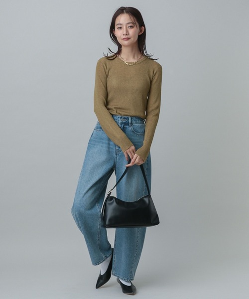 GLOBAL WORK（グローバルワーク）の「MATINEE LINE/レヴィータクループルオーバー/321437（ニット/セーター・レディース・ブラウン系その他3/チャコールグレー/グレイッシュベージュ・MEDIUM/LARGE）」の11枚目の写真
