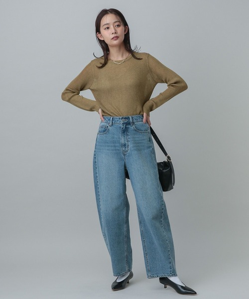 GLOBAL WORK（グローバルワーク）の「MATINEE LINE/レヴィータクループルオーバー/321437（ニット/セーター・レディース・ブラウン系その他3/チャコールグレー/グレイッシュベージュ・MEDIUM/LARGE）」の12枚目の写真