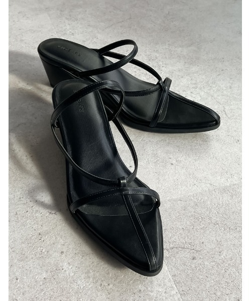 Re:EDIT（リエディ）の「[大きいサイズ有]Tストラップウェッジソールローヒールサンダル（サンダル・レディース・ホワイト/キャメル/シルバー/ブラック・SMALL/MEDIUM/LARGE/X-LARGE/XX-LARGE）」の7枚目の写真