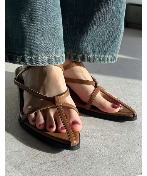 Re:EDIT（リエディ）の「[大きいサイズ有]Tストラップウェッジソールローヒールサンダル（サンダル・レディース・ホワイト/キャメル/シルバー/ブラック・SMALL/MEDIUM/LARGE/X-LARGE/XX-LARGE）」の15枚目の写真