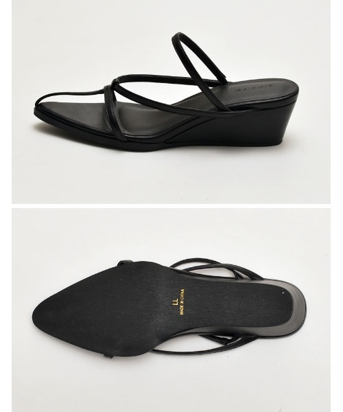 Re:EDIT（リエディ）の「[大きいサイズ有]Tストラップウェッジソールローヒールサンダル（サンダル・レディース・ホワイト/キャメル/シルバー/ブラック・SMALL/MEDIUM/LARGE/X-LARGE/XX-LARGE）」の17枚目の写真