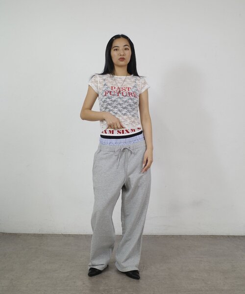 WHO'S WHO gallery(フーズフーギャラリー)の「PAST FUTURE レースTEE(Tシャツ/カットソー・レディース・ブラック/ホワイト/レッド・FREE)」の16枚目の写真