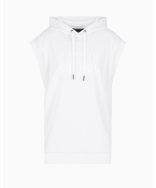 ARMANI EXCHANGE（アルマーニエクスチェンジ）の「【A|X アルマーニ エクスチェンジ】AXロゴ スリーブレスフーデッドスウェットシャツ（スウェット・レディース・ブラック/ホワイト・LARGE/MEDIUM/SMALL/X-SMALL）」の9枚目の写真