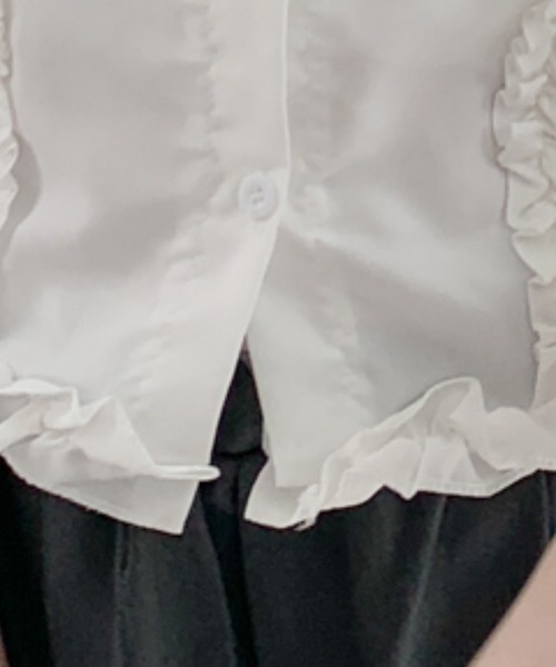 Mejoul（メジュール）の「半袖フリルショートパフスリーブブラウス（シャツ/ブラウス・レディース・ホワイト・M/L）」の17枚目の写真