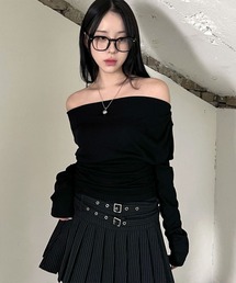 4INT.（フォイント）の「【3way】 アシンメトリー ドレープ シャーリング 長袖 トップス（Tシャツ/カットソー）」