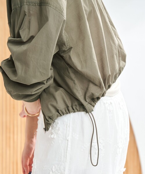 coen（コーエン）の「シアーコットンブルゾン（ブルゾン・レディース・ブラック/オフホワイト/オリーブ・L/M）」の8枚目の写真