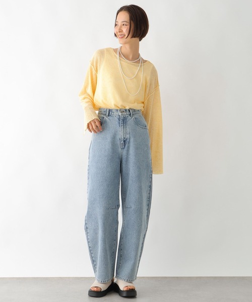 LEPSIM（レプシィム）の「メランジシアーワッフルプルオーバー　324967（Tシャツ/カットソー・レディース・ブルー/オフホワイト/イエロー・FREE）」の5枚目の写真