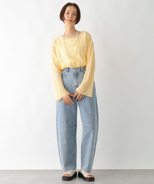 LEPSIM（レプシィム）の「メランジシアーワッフルプルオーバー　324967（Tシャツ/カットソー・レディース・ブルー/オフホワイト/イエロー・FREE）」の6枚目の写真