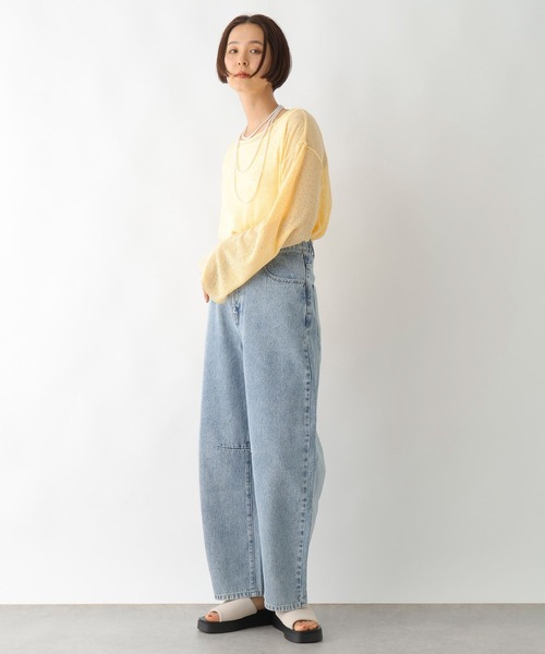 LEPSIM（レプシィム）の「メランジシアーワッフルプルオーバー　324967（Tシャツ/カットソー・レディース・ブルー/オフホワイト/イエロー・FREE）」の7枚目の写真