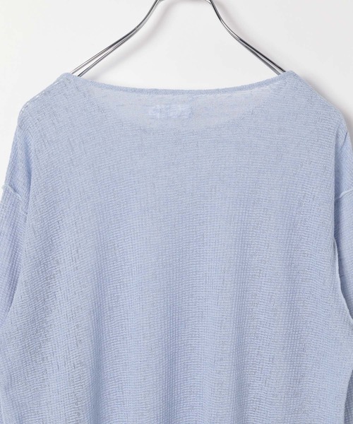 LEPSIM（レプシィム）の「メランジシアーワッフルプルオーバー　324967（Tシャツ/カットソー・レディース・ブルー/オフホワイト/イエロー・FREE）」の20枚目の写真